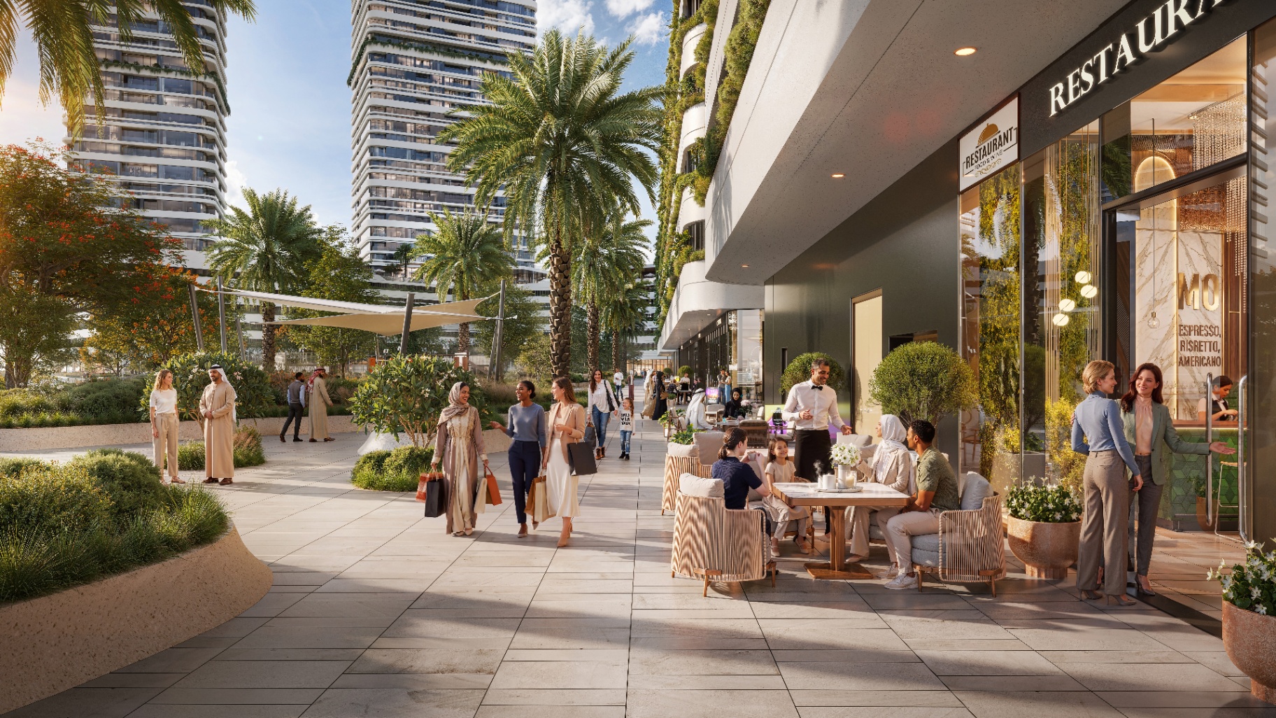 Retail promenade at Linar